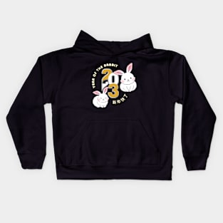 Year of the Rabbit 2023 Dark Version Kids Hoodie